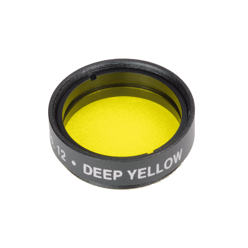 Filtre jaune fonce 12 coulant 31,75 mm Filtre jaune fonce 12 coulant 31,75 mm