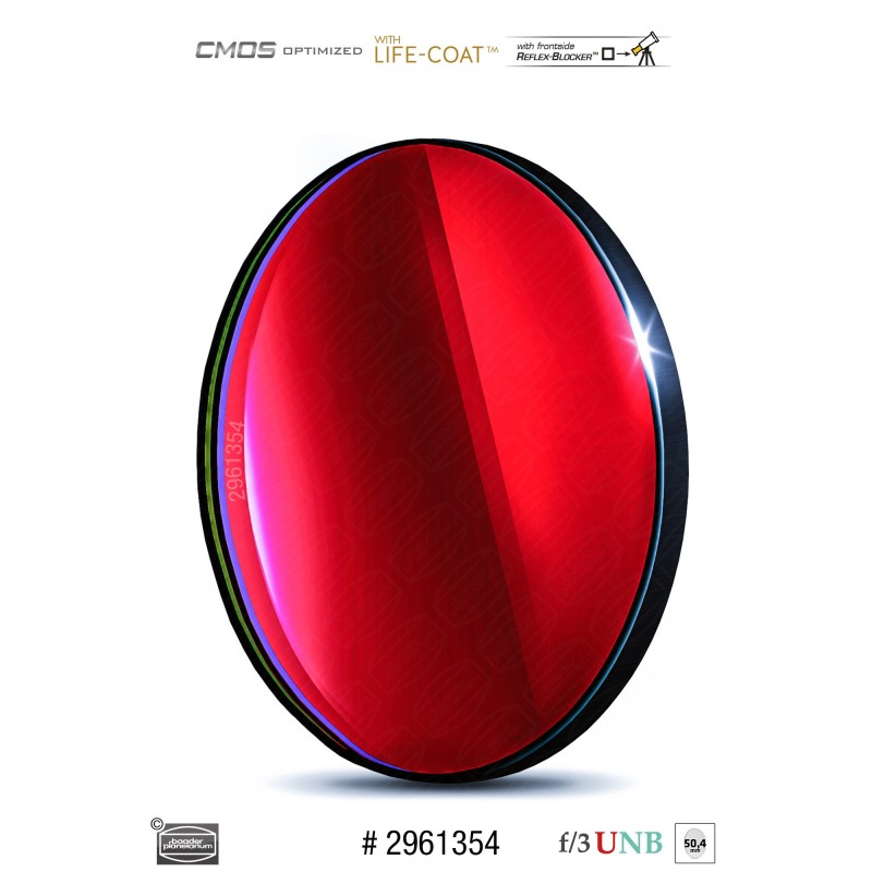 Filtre H-alpha f/3 spécial grande ouverture 3.5nm