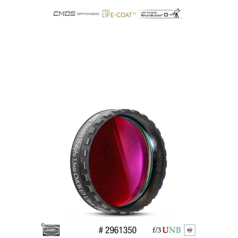 Filtre H-alpha f/3 spécial grande ouverture 3.5nm